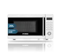 Hyundai Four à micro-ondes avec grille en acier inoxydable 20 L 700 W 8 programmes Fonction décongélation Revêtement intérieur Nettoyage facile Minuterie 60 minutes