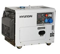 HYUNDAI Générateur Diesel Silencieux Monophasé 6,3KW - Alternateur 100% Cuivre AVR - Démarrage Électrique - Affichage Numérique - Moteur 12hp - Noir