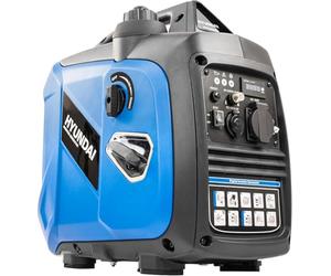 Hyundai Groupe Électrogène Inverter 2000 W / 1800 W Continu, Essence, Silencieux, Onde Sinusoïdale Pure, Prise EU, Garantie 3 Ans - HY2350Si-EU