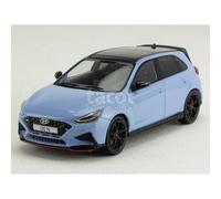 ixosport Maquette de voiture 1:43 Hyundai i30 N 2022 – Modèle statique diecast Bleu clair MOC335.22