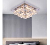 Hyundai K9 Crystal Plafonnier LED Plafonnier réglable bicolore en acier inoxydable