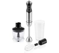Hyundai Mixeur plongeant HYUHB1000 I 1000W I 5 vitesses I Fonction turbo I Accessoire de mixage en acier inoxydable I Œillet de suspension I Pied à mixer