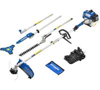 Hyundai Multi-Tool Thermique 56 CC 5-en-1 - Débroussailleuse, Taille-Haies, Scie Élagage & Accessoires, Arbre Séparable, Harnais Inclus, Système de Jardinage Polyvalent