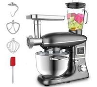 Hyundai - Robot pâtissier 1500W 6.2L 6 vitesses blender hachoir et spatule Argent G