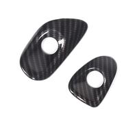 HYUOIND Autocollant De Garniture De Couvercle De Commutateur De Porte De Voiture en Fibre De Carbone ABS/Noir/Rouge Compatible avec Corvette C6 2005-2013, Accessoires D'intérieur De Voiture(Black)