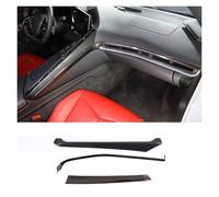 HYUOIND Autocollant Décoratif en Fibre De Carbone ABS Compatible avec La Corvette C8 Z51 Z06 2020-2023, Cadre De Commande Central Latéral, Accessoires De Voiture(Style C Carbon Fiber)