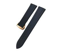 HYUOIND Bracelet de montre en fluoroélastomère FKM compatible avec les montres Omega Speedmaster et Seamaster, ainsi qu'avec la Samsung Galaxy Watch 6 et 4.(Black rose1,21mm)