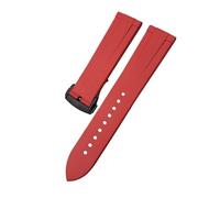 HYUOIND Bracelet de montre en fluoroélastomère FKM compatible avec les montres Omega Speedmaster et Seamaster, ainsi qu'avec la Samsung Galaxy Watch 6 et 4.(Red black1,19mm)