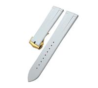 HYUOIND Bracelet de montre en fluoroélastomère FKM compatible avec les montres Omega Speedmaster et Seamaster, ainsi qu'avec la Samsung Galaxy Watch 6 et 4.(White gold2,21mm)