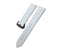 HYUOIND Bracelet de montre en fluoroélastomère FKM compatible avec les montres Omega Speedmaster et Seamaster, ainsi qu'avec la Samsung Galaxy Watch 6 et 4.(White black1,20mm)