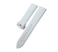 HYUOIND Bracelet de montre en fluoroélastomère FKM compatible avec les montres Omega Speedmaster et Seamaster, ainsi qu'avec la Samsung Galaxy Watch 6 et 4.(White silver1,19mm)