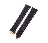 HYUOIND Bracelet de Montre en Nylon à extrémité incurvée Compatible avec Les Montres Omega Seamaster 300 Speedmaster AT150(Black Red-Rose,19mm)