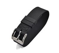 HYUOIND Bracelet de montre en Silicone souple, 20mm, 21mm, 22mm, universel, une pièce, boucle, bande de caoutchouc de sport, Compatible avec Omega Rolex(Black-Silver Buckle,20mm)