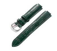 HYUOIND Bracelet en cuir Compatible avec Cartier ballon bleu femme hommes boucle ardillon surélevée 14X8 16X9 18X11 20X12 accessoires de sangle(Green,16X9mm)