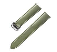 HYUOIND Bracelet en cuir Compatible avec le bracelet Cartier Solo, bracelet en cuir souple, boucle pliante en cuir de Londres, accessoires(Olive green,21mm)