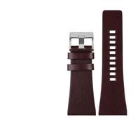 HYUOIND Bracelet en Cuir Compatible avec Les Montres Diesel DZ7406, DZ7408, DZ4280 et DZ4343(Brown Silver Clasp,24mm)