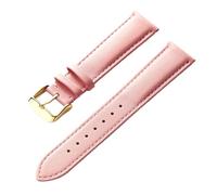 HYUOIND Bracelet en cuir for hommes et femmes, boucle ardillon souple, 12mm, 14mm, 16mm, 18mm, 20mm, 22mm, accessoires(Pink gold,20mm)
