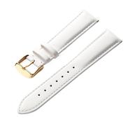 HYUOIND Bracelet en cuir for hommes et femmes, boucle ardillon souple, 12mm, 14mm, 16mm, 18mm, 20mm, 22mm, accessoires(White Gold Buckle,19mm)