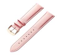 HYUOIND Bracelet en cuir for hommes et femmes, boucle ardillon souple, 12mm, 14mm, 16mm, 18mm, 20mm, 22mm, accessoires(Pink rose buckle,22mm)