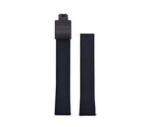 HYUOIND Compatible avec les bracelets de montre CTS Fluororubber FKM à libération rapide 19/20/21/22 mm avec boucle papillon - Bracelets de montre souples à découper à la taille désirée, 19mm, Acétate