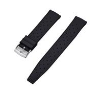 HYUOIND Compatible avec les bracelets en caoutchouc FKM 18 mm 19 mm 20 mm 21 mm 22 mm 23 mm 24 mm Quick Release Perfect Fit Flat End Bracelet de montre universel, 21mm, Acétate, Sans pierres