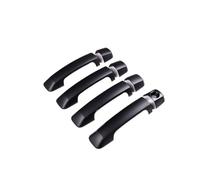 HYUOIND Garniture De Poignée De Porte Extérieure De Voiture en ABS Chromé/Fibre De Carbone, Compatible avec Toyota Tundra 2007-2021 Et Sequoia 2008-2015, Accessoires De Voiture(Matte Black)