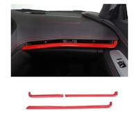 HYUOIND Garniture De Tableau De Bord en Fibre De Carbone ABS/Rouge, Compatible avec La Corvette C8 Z51 Z06 2020-2023, Accessoires D'intérieur De Voiture(Red)