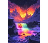 Hyupuanj 5D Le Lac coloré Peinture Diamant Painting Kit, 50x70cm y-67