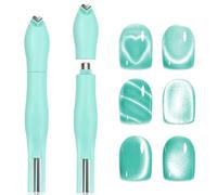 HYWWPFLAY Aimants en forme de cœur pour ongles, outils magnétiques 3 en 1 œil de chat, outils magnétiques multifonctionnels en gel œil de chat, accessoires pour la maison, le salon et le studio (vert)
