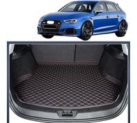 HYXBD Voiture Tapis de Coffre Cuir pour Audi RS 3 Sedan (8V) Sedan 2017, Protection Coffre Cargaison Bagages Tapis Antidérapant Imperméable Accessories