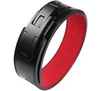 HYXSHOP Ceinture D'haltérophilie Hommes Squat Deadlift Cuir Taille Soutien Puissance Haltérophilie Levier Boucle Réglable Dos Soutien Poids Ceinture (Color : Black, S : 80-95cm)