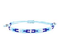 HYXX Bracelet Bresilien, Bracelet De Perles De Verre Multicolore Tissé À La Main Bracelets D'Amitié Bleu Bracelet De Cheville Réglable Charme Bleu Marine Bracelets Perlés Bracelet Femme Couple Cade