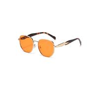 HYYZZC Lunettes de soleil de photographie de rue pour femmes, monture ronde en métal, tendance, anti-UV, rétro, personnalisées, pour voiture, Prange