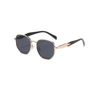 HYYZZC Lunettes de soleil de photographie de rue pour femmes, monture ronde en métal, tendance, anti-UV, rétro, personnalisées, pour voiture, dorées