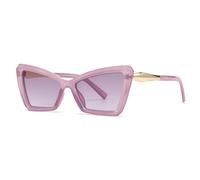HYYZZC Lunettes de soleil œil de chat vintage pour femmes, style punk, violet, une pièce