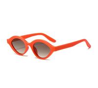 HYYZZC Lunettes de soleil rétro œil de chat, couleur gelée, dégradé orange thé, taille unique.