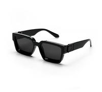 HYYZZC Lunettes de soleil rétro noires pour hommes et femmes, petites, noires, 1 pièce