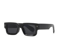 HYYZZC Lunettes de soleil rétro pour hommes et femmes, style vintage, rivets, tendance, verres à verres en forme de flèche, UV400, noires, une pièce