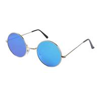 HYYZZC Lunettes de soleil rondes unisexes classiques vintage à monture métallique pour homme et femme, idéales pour la protection des yeux, la conduite, les voyages et la rue, photo, C