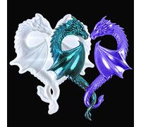 HyzaPhix 3D Dragon Moule Resine Epoxy, Moulle Silicone Animaux Moulage de Ornement Wall Art Resin Molds Pour Bricolage Décoration Murale, Décor D'intérieur (heart dragon)