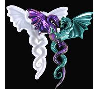 HyzaPhix 3D Dragon Moule Resine Epoxy, Moulle Silicone Animaux Moulage de Ornement Wall Art Resin Molds Pour Bricolage Décoration Murale, Décor D'intérieur (couple dragon)