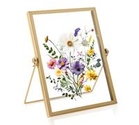 HyzaPhix Cadres Photo pour Fleur Séchée, Photo Frame, Cadre Photo Personnalisé pour Photo, Figure, Carte, Certificat, Spécimen D'usine, Cadeaux de Bricolage (or 15x21cm)