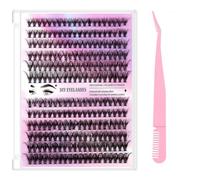HyzaPhix Kit Extension Cils, 240 Pièces 30D 40D Faux Cils Individuels Avec Pince à Cils, Kit Extension Faux Cils DIY Lash Extension Kit pour Filles, Femmes, 10-16MM (30D 40D)