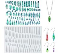 HyzaPhix Moul Silicone Boucles D'Oreilles, Moule Bijoux Résine Epoxy, Cabochon pour Fabrication Bijoux, Collier Pendentif (1pcs)