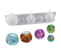 HyzaPhix Moule Résine Boule, Moules en Silicone Sphère Moulle Cristaux Moule de Moulage époxy pour DIY Fabrication de Bijoux Pendentif Bracelet Colliers (Boule)
