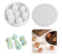 HyzaPhix Moules Résine époxy Dés Polyédriques Moulle Silicone Dés DND Moulage pour Fabrication de Jeux de Rôle Jeux de Table Donjons et Dragons Jeu de Dés