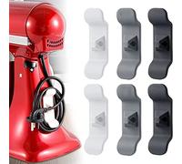HyzaPhix Organisateur de Cordon, 6pcs/18pcs Clips de Câble Adhésif Attache Cable Rangement Enrouleurs de Cordon Support de Câble Cord Winder pour Cuisine (6pcs)