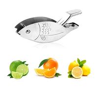 HyzaPhix Presse Agrume Manuel Acier Inoxydable Presse Citron Orange Lemon Juicer pour Citron, Orange, Ou Autres Fruits (poisson)