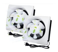 HYZHANHONG 10 inches,2 Packs de Ventilateurs de fumée puissants de Cuisine, Ventilateur d'extraction de fenêtre Mural, équipé d'un Interrupteur, adapté aux salles de Bains, aux Bureaux, etc.