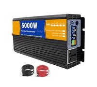 HYZHANHONG 12V DC À 110V AC Inverteur d'alimentation, 12V-72V 5000W Pure Sine Wave Inverter, pour Véhicules RV, Camion, Voiture, Convertisseur Solaire Hors Réseau avec Sortie AC,48v to 230v